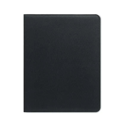 Dosar de conferinte a4 rpet cu coperta din piele texturata neagra pentru tableta