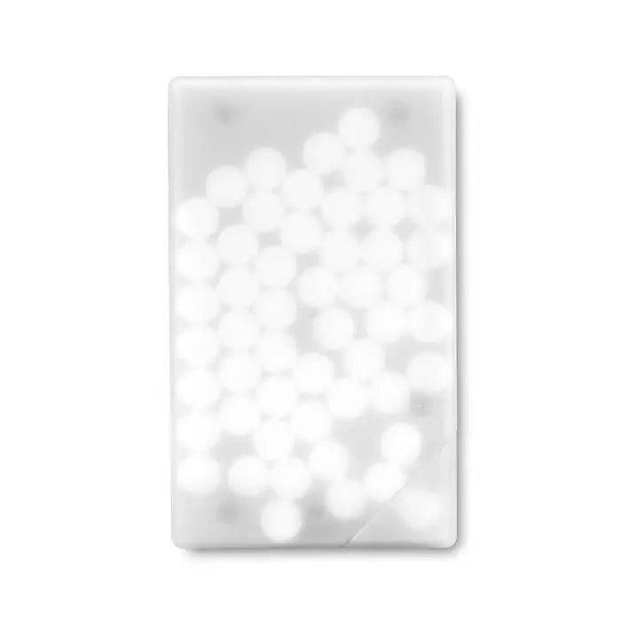 Dozator de menta cu panou led dreptunghiular alb translucid cu grilaj de becuri circulare luminoase