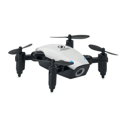 Drona pliabila wifi alb si negru cu camera frontala si design rabatabil pentru zbor usor
