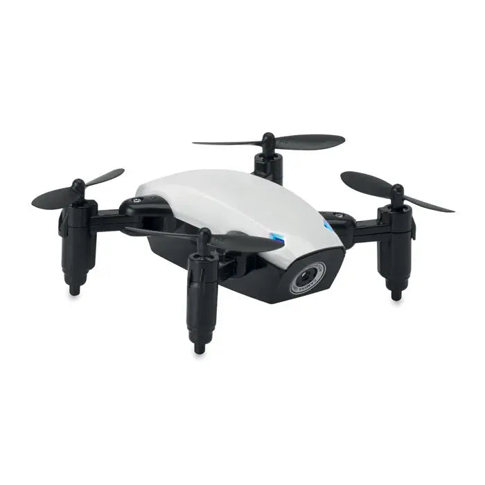 Drona pliabila wifi white and black foldable drone with front camera lens for aerial photography and video