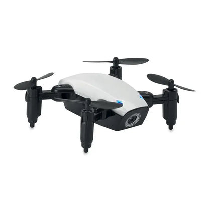 Drona pliabila wifi white and black foldable drone with front camera lens for aerial photography and video