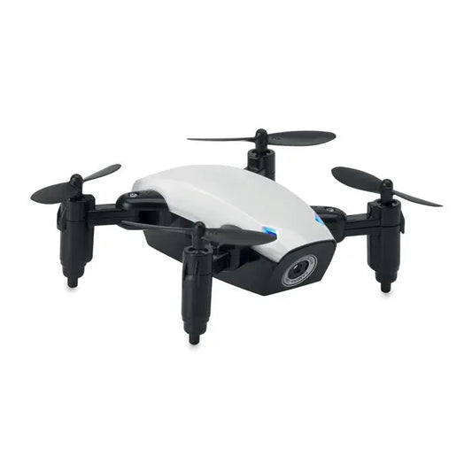 Drona pliabila wifi white and black foldable drone with front camera lens for aerial photography and video