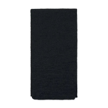 Esarfa din poliester rpet neagra cu textura moale si absorbanta perfecta pentru utilizare zilnica