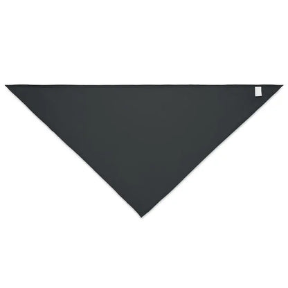 Esarfa multifunctionala polycotton neagra in forma triunghiulara cu finisaj neted si culoare solida