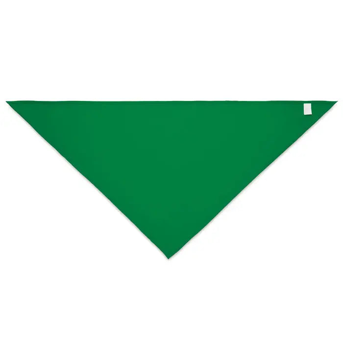 Esarfa multifunctionala polycotton verde solida in forma triunghiulara din bumbac si poliester