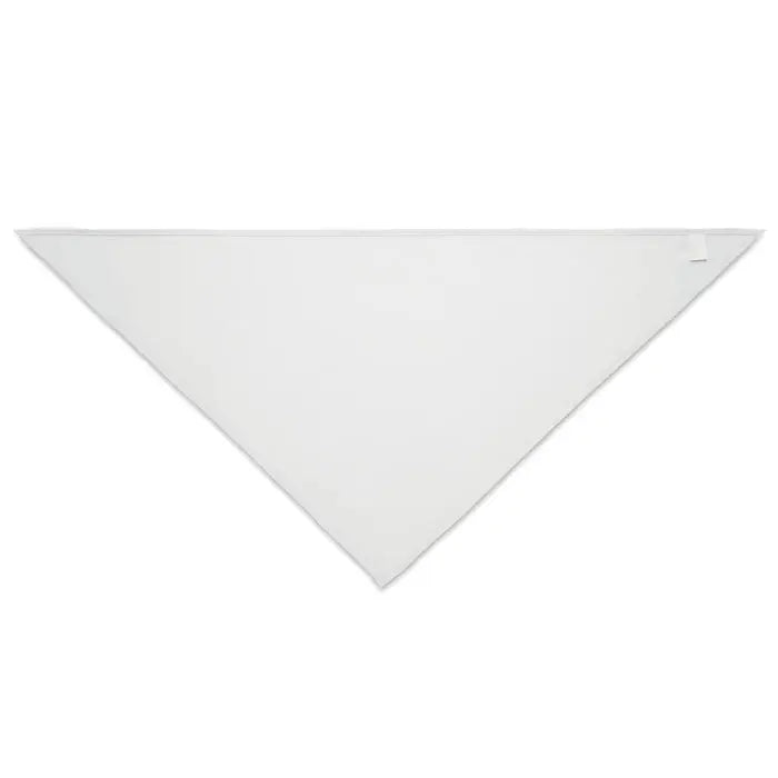 Esarfa multifunctionala polycotton alba in forma triunghiulara cu textură netedă și material solid