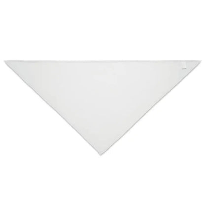 Esarfa multifunctionala polycotton alba in forma triunghiulara cu textură netedă și material solid