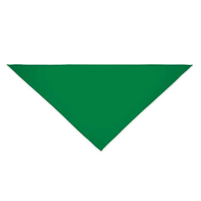 Esarfa multifunctionala din polycotton in forma triunghiulara verde solid, ideala pentru diverse utilizari