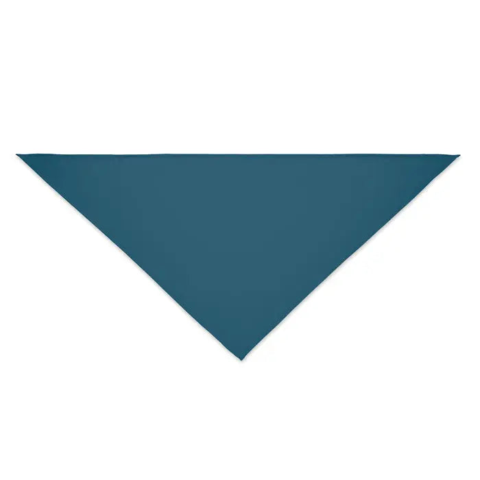 Esarfa multifunctionala polycotton cu imprimeu triunghiular solid teal din tesatura usoara si fina