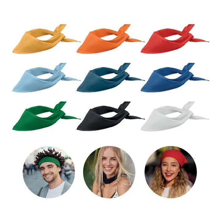 Esarfa multifunctionala polycotton in noua culori solide vii din bumbac si poliester moale si colorat