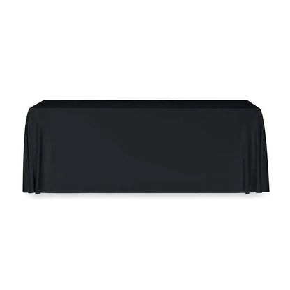 Fata de masa mare 280x210 cm neagra cu finisaj mat si textura neteda pentru decor mese elegante