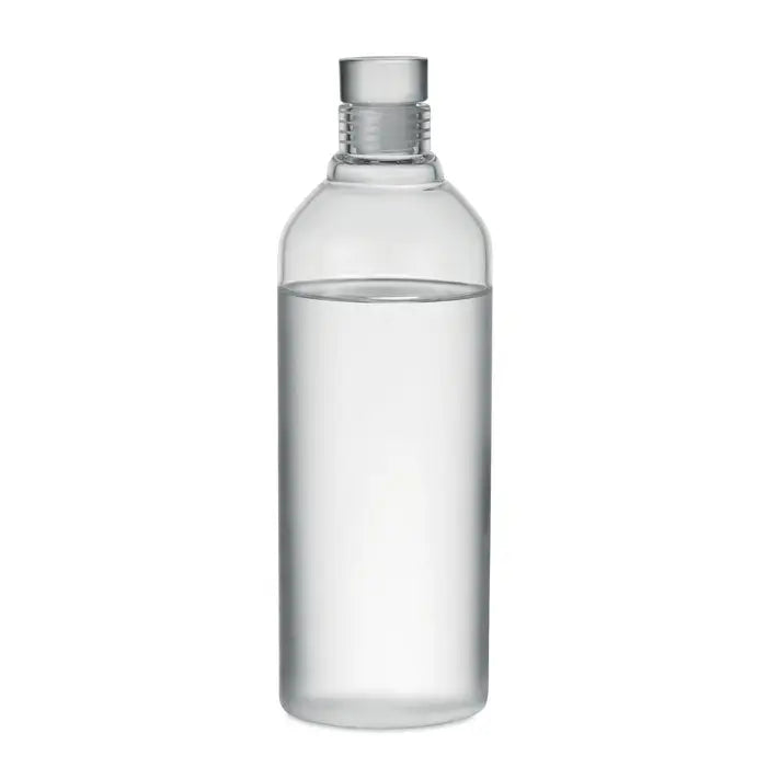 Flacon borosilicata de 1l transparenta cu capac transparent detasabil din plastic clar