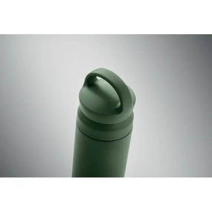 Flacon cu perete dublu 320 ml olive green cu finisaj mat si capac cu maner integrat pentru izolare termica eficienta