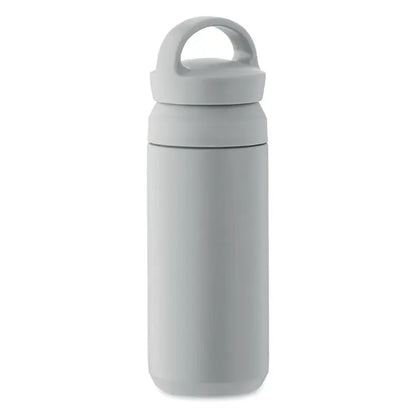 Flacon cu perete dublu 320 ml gri cu capac izolat si maner integrat pentru hidratare eficienta