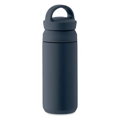 Flacon cu perete dublu 320 ml gri închis izolat cu capac și mâner asortate pentru băuturi la temperatură optimă
