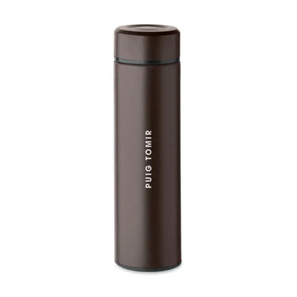 Flacon cu perete dublu puig tomir maro izolant cu design minimalist si finisaj mat de 420 ml