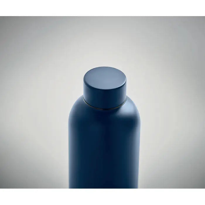 Flacon cu perete dublu de 500 ml albastru închis cu capac mat izolat pentru păstrarea temperaturii lichidelor