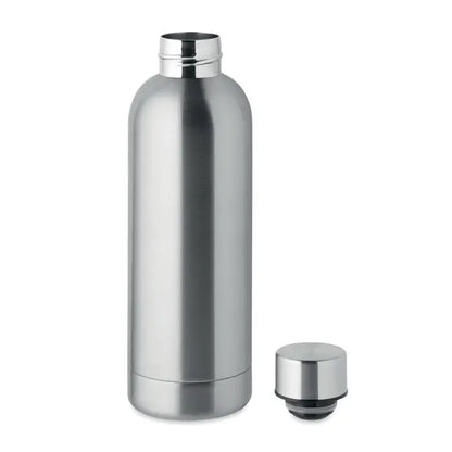 Flacon cu perete dublu de 500 ml din oțel inoxidabil cilindric elegant cu capac cu filet asortat