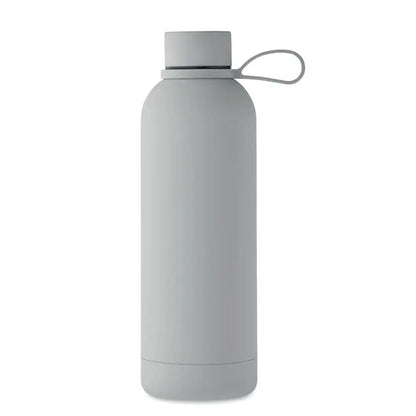 Flacon cu perete dublu de 500 ml, mat gri mat, izolat termic, cu capac si maner integrat pentru transport usor
