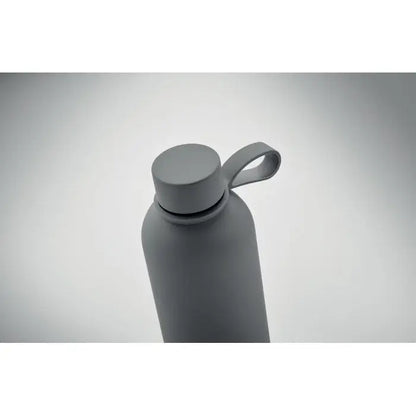 Flacon cu perete dublu de 500 ml gri mat cu capac asortat si bucla integrata pentru transport