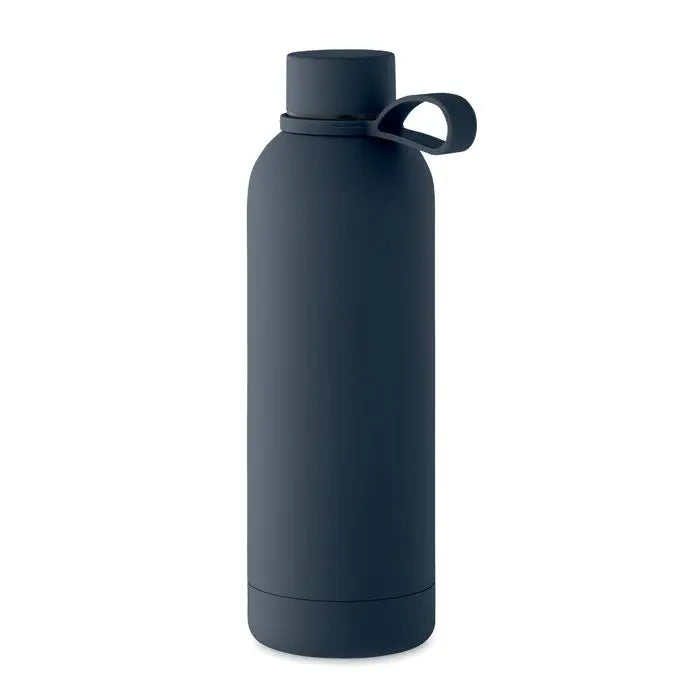 Flacon cu perete dublu de 500 ml închis la culoare gri închis cu finisaj mat și capac cu mâner integrat