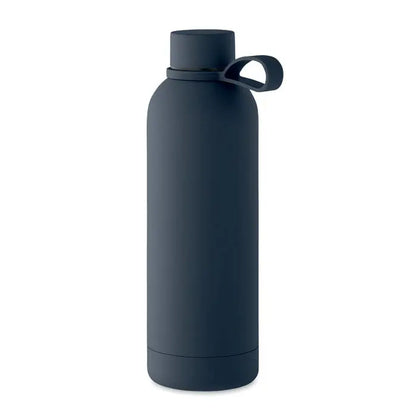 Flacon cu perete dublu de 500 ml închis la culoare gri închis cu finisaj mat și capac cu mâner integrat
