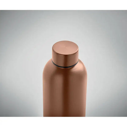 Flacon cu perete dublu de 500 ml din metal cupru cu design minimalist si capac asortat