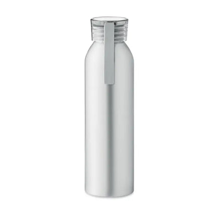 Flacon din aluminiu 600ml argintiu cu capac transparent cu filet si maner gri din plastic