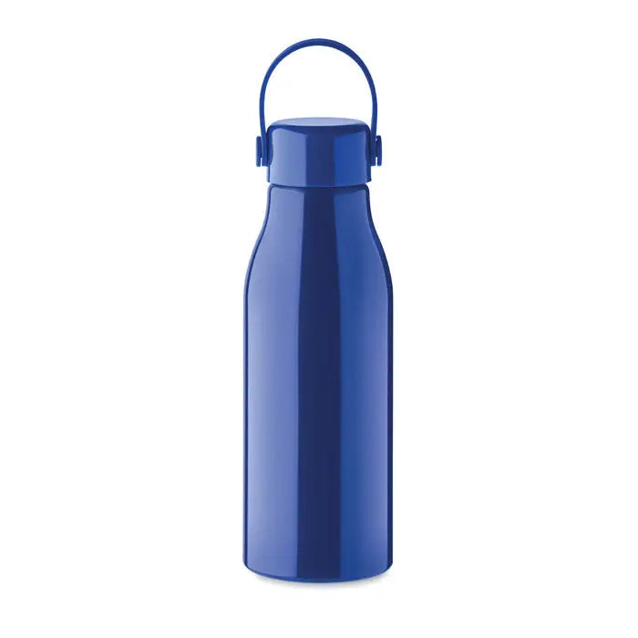 Flacon din aluminiu 650ml albastru metalic cu capac si maner asortate