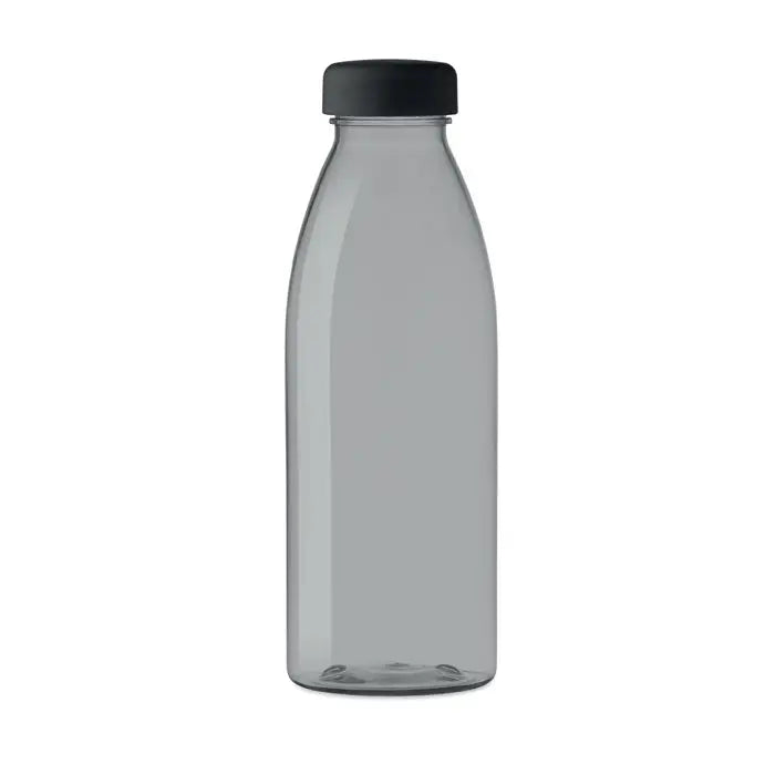 Flacon rpet 500ml sticla de apa din plastic gri translucid cu capac negru infiletare