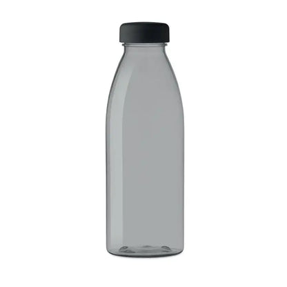 Flacon rpet 500ml sticla de apa din plastic gri translucid cu capac negru infiletare