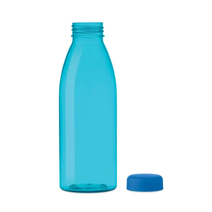 Flacon rpet 500ml sticlă de apă din plastic turcoaz translucid cu capac albastru înfiletat