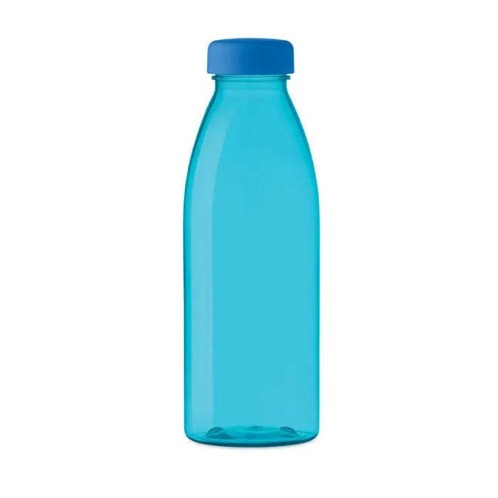 Flacon rpet 500ml sticlă de apă din plastic turcoaz translucid cu capac albastru înfiletat din material solid