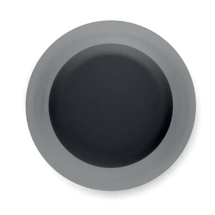Obiect circular gri mat cu finisaj lucios si design cu cercuri concentrice pentru flacon rpET 500ml