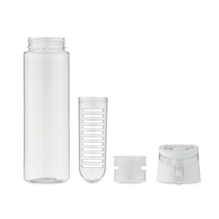 Flacon rpet 500ml sticlă de călătorie transparentă cu sită detașabilă și capac alb din plastic clar