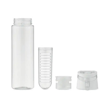 Flacon rpet 500ml sticlă de călătorie transparentă cu sită detașabilă și capac alb din plastic clar
