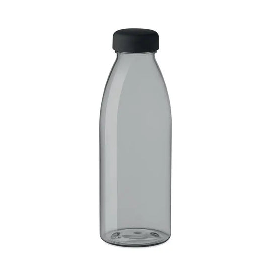 Flacon rpet 500ml sticlă transparentă gri din plastic cu capac negru înfiletabil pentru apă