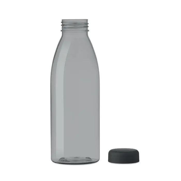 Flacon rpet 500ml sticlă transparentă din plastic gri cu capac negru înfiletabil pentru apă