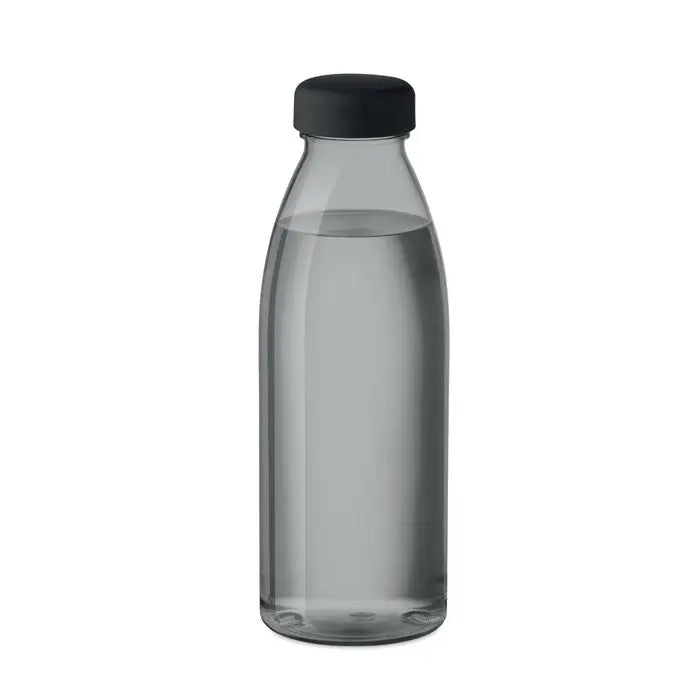 Flacon rpet 500ml sticla transparenta gri din plastic cu capac negru cu filet