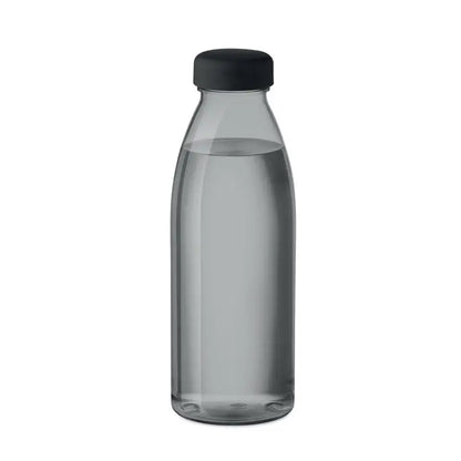 Flacon rpet 500ml sticla transparenta gri din plastic cu capac negru cu filet