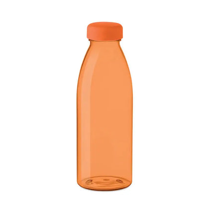Flacon rpet 500ml sticlă portocalie translucidă din plastic cu capac portocaliu filetat pentru băuturi