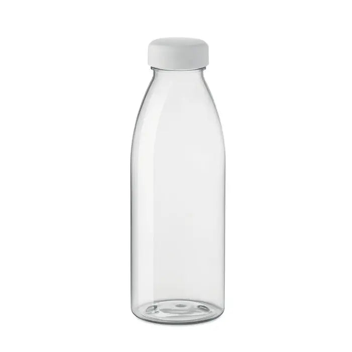 Flacon rpet 500ml sticlă transparentă din plastic cu capac alb cu filet pentru apă