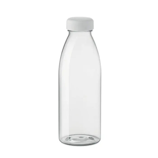 Flacon rpet 500ml sticlă transparentă din plastic cu capac alb cu filet pentru apă