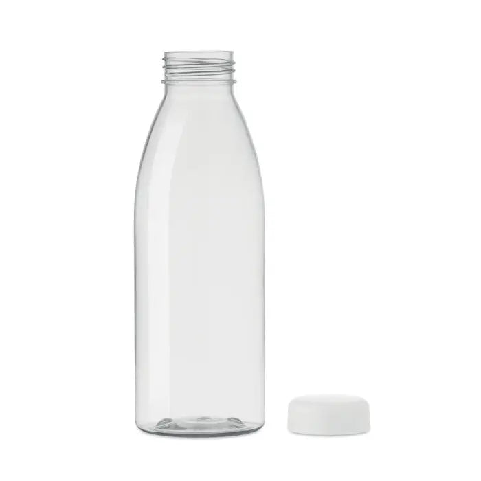 Flacon rpet 500ml sticlă transparentă din plastic clar cu capac alb cu filet