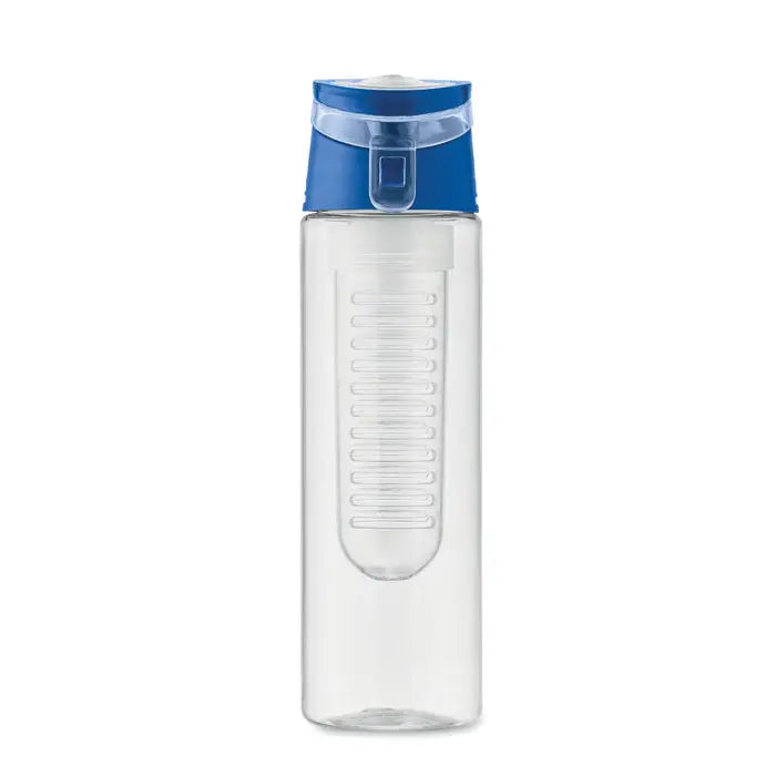 Flacon rpet 500ml sticla transparenta cu capac albastru rabatabil si compartiment filtrant integrat