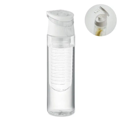 Flacon rpet 500ml sticlă transparentă cu capac flip-top alb și compartiment infuzor integrat