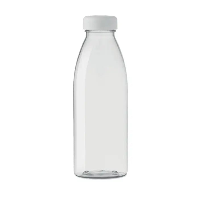 Flacon rpet 500ml sticlă clară din plastic cu capac alb cu filet pentru lichide