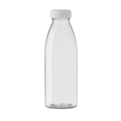 Flacon rpet 500ml sticlă clară din plastic cu capac alb cu filet pentru lichide