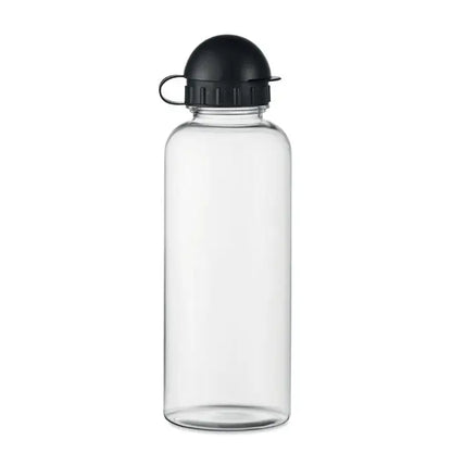 Sticla transparenta flacon rpet 500ml cu capac negru sferic si aderenta texturata pentru apa
