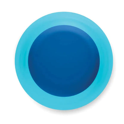 Coaster circular din silicon albastru în două nuanțe cu centru mai închis pentru flacon rpet 500ml
